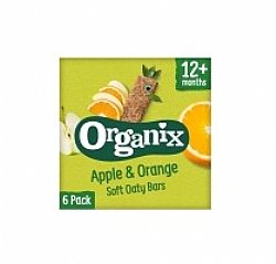 Μπάρες Βρώμης Μήλο & Πορτοκάλι +12μ 6x30γρ ORGANIX